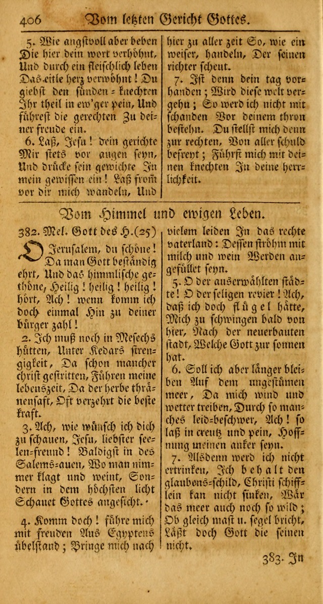 Ein Unpartheyisches Gesang-Buch: enthaltend geistreiche Lieder und Psalmen, zum allgemeinen Gebrauch des wahren Gottesdienstes auf begehren der Brüderschaft der Menoniten Gemeinen... page 486