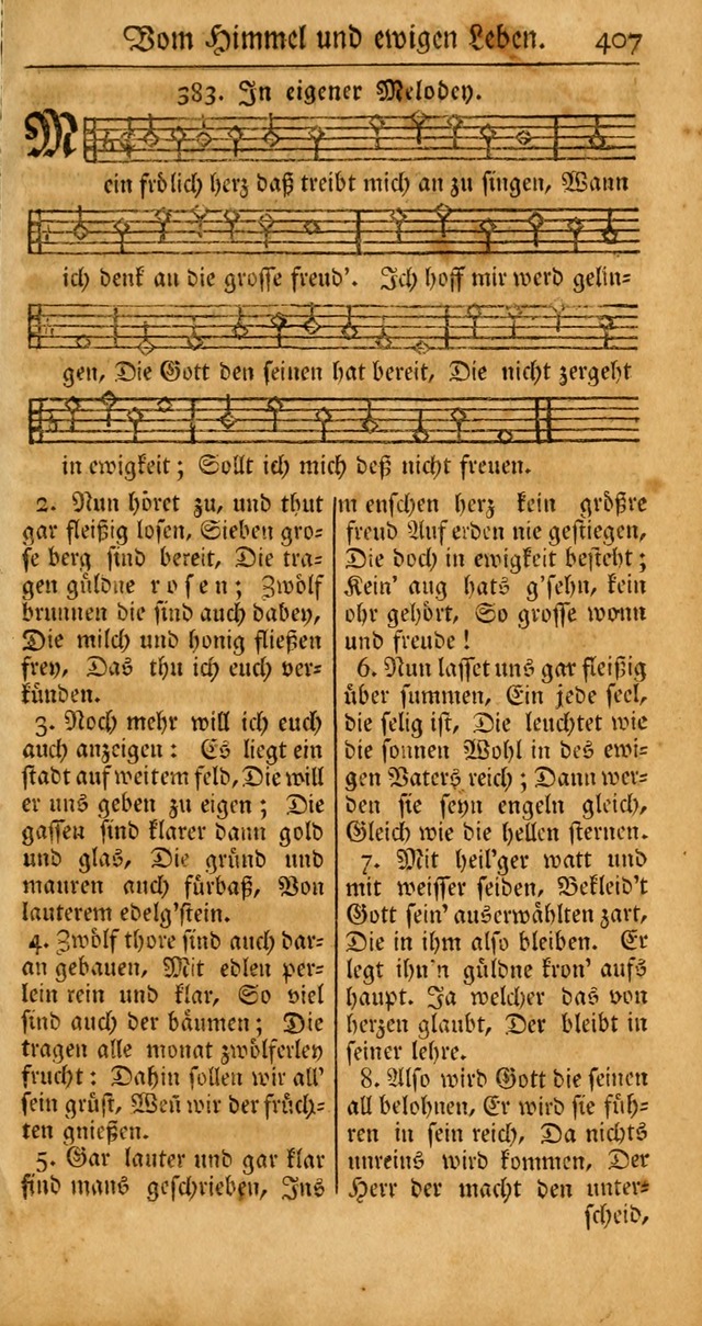 Ein Unpartheyisches Gesang-Buch: enthaltend geistreiche Lieder und Psalmen, zum allgemeinen Gebrauch des wahren Gottesdienstes auf begehren der Brüderschaft der Menoniten Gemeinen... page 487