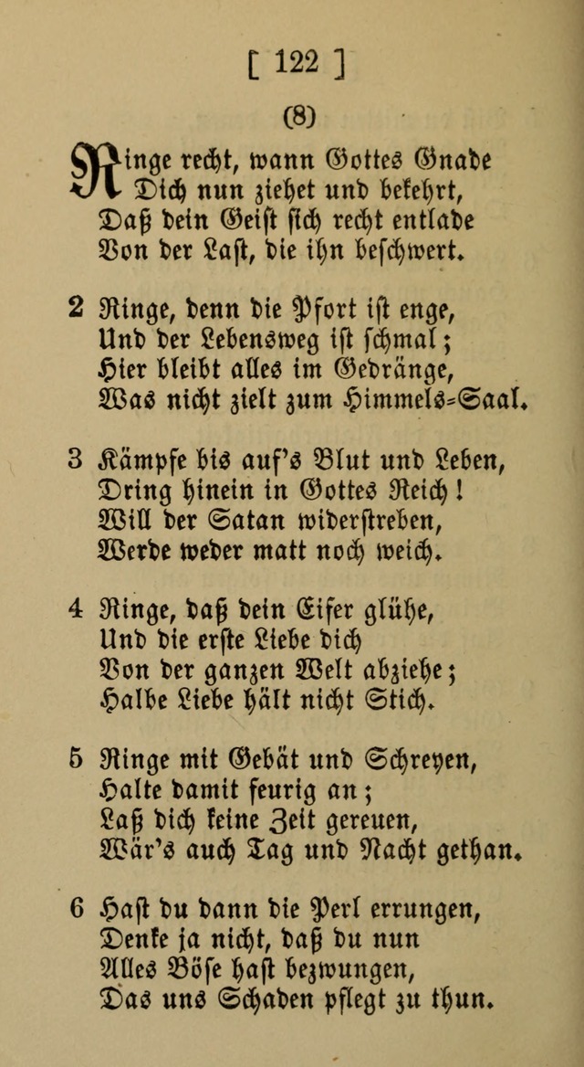 Eine unparteiische Lieder-Sammlung zum Gebrauch beim Oeffentlichen Gottesdienst und Häuslichen Erbauung page 122