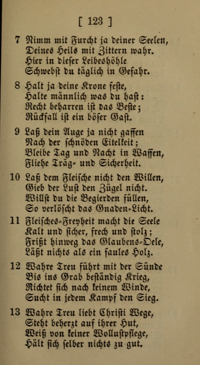 Eine unparteiische Lieder-Sammlung zum Gebrauch beim Oeffentlichen Gottesdienst und Häuslichen Erbauung page 123