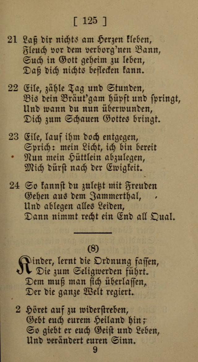 Eine unparteiische Lieder-Sammlung zum Gebrauch beim Oeffentlichen Gottesdienst und Häuslichen Erbauung page 125