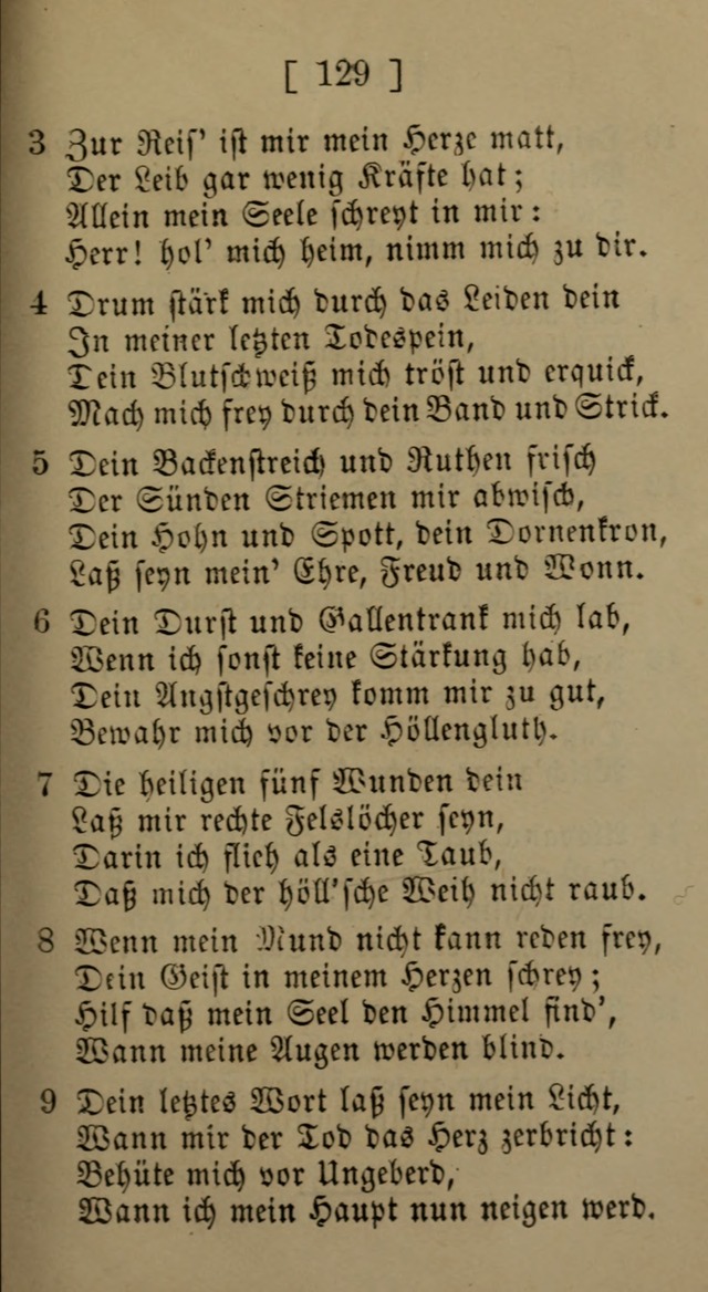 Eine unparteiische Lieder-Sammlung zum Gebrauch beim Oeffentlichen Gottesdienst und Häuslichen Erbauung page 129