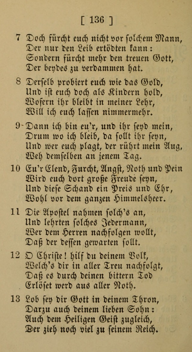 Eine unparteiische Lieder-Sammlung zum Gebrauch beim Oeffentlichen Gottesdienst und Häuslichen Erbauung page 136