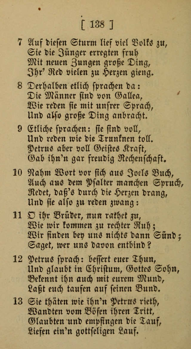 Eine unparteiische Lieder-Sammlung zum Gebrauch beim Oeffentlichen Gottesdienst und Häuslichen Erbauung page 138