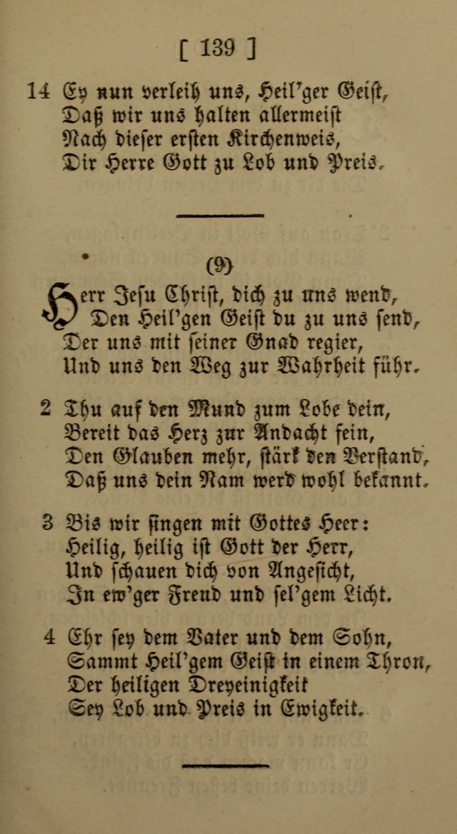 Eine unparteiische Lieder-Sammlung zum Gebrauch beim Oeffentlichen Gottesdienst und Häuslichen Erbauung page 139