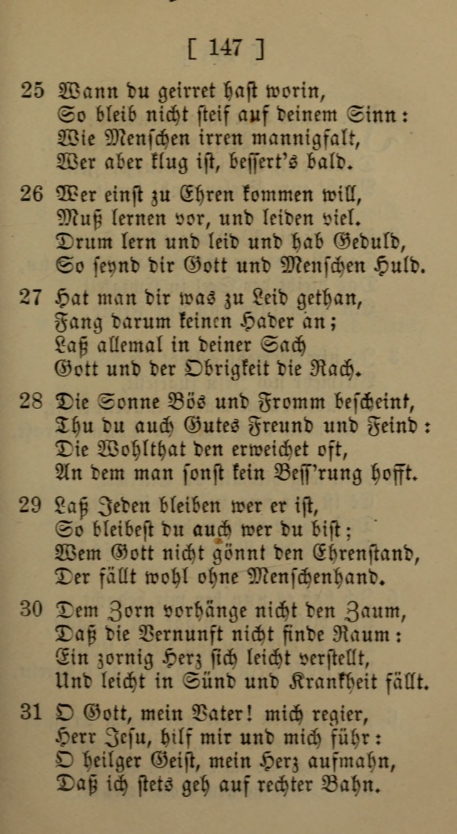 Eine unparteiische Lieder-Sammlung zum Gebrauch beim Oeffentlichen Gottesdienst und Häuslichen Erbauung page 147