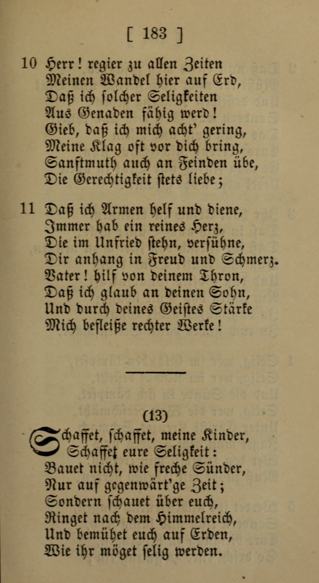 Eine unparteiische Lieder-Sammlung zum Gebrauch beim Oeffentlichen Gottesdienst und Häuslichen Erbauung page 183