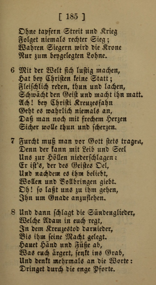 Eine unparteiische Lieder-Sammlung zum Gebrauch beim Oeffentlichen Gottesdienst und Häuslichen Erbauung page 185