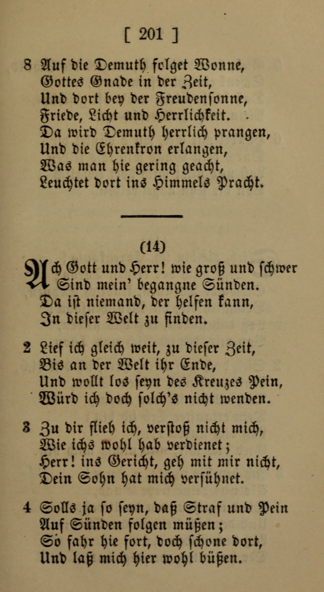 Eine unparteiische Lieder-Sammlung zum Gebrauch beim Oeffentlichen Gottesdienst und Häuslichen Erbauung page 201