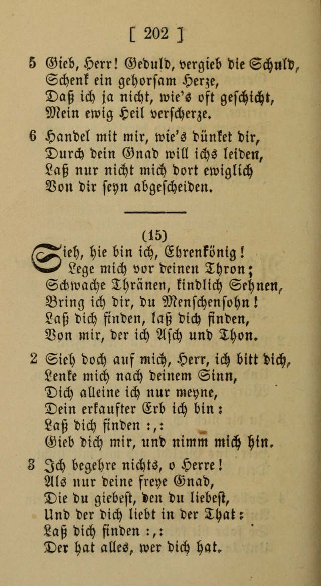 Eine unparteiische Lieder-Sammlung zum Gebrauch beim Oeffentlichen Gottesdienst und Häuslichen Erbauung page 202