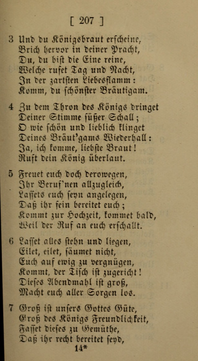 Eine unparteiische Lieder-Sammlung zum Gebrauch beim Oeffentlichen Gottesdienst und Häuslichen Erbauung page 207