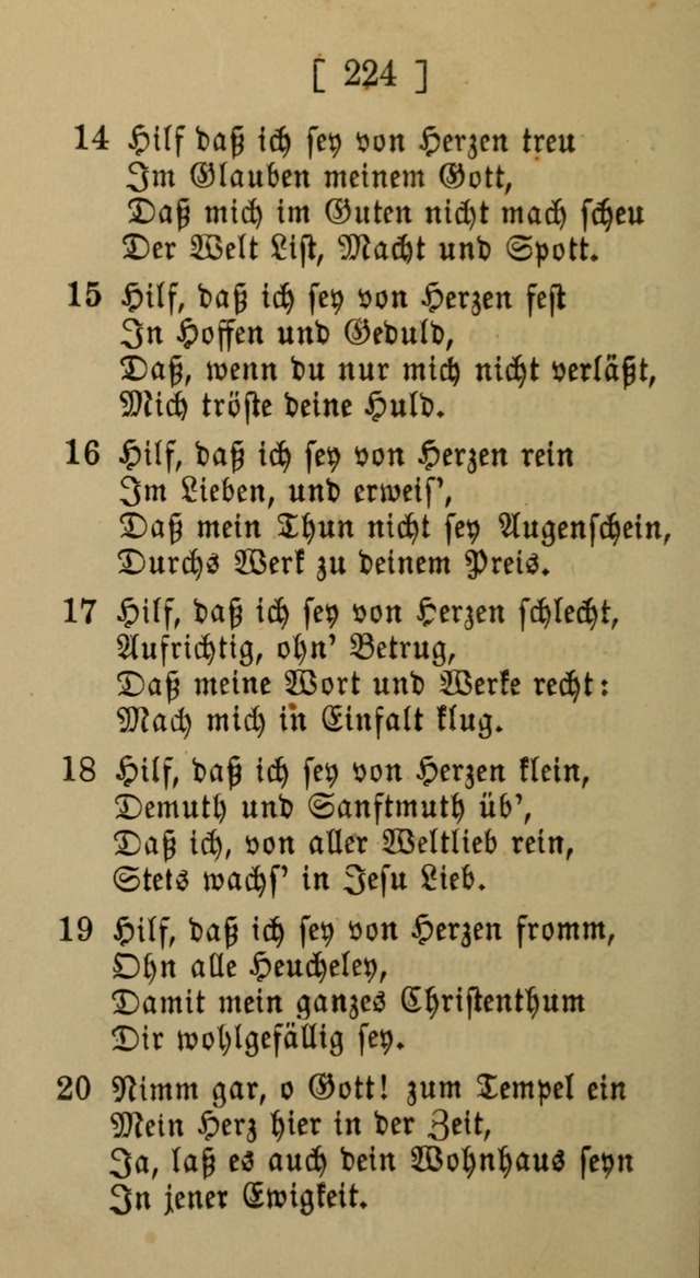 Eine unparteiische Lieder-Sammlung zum Gebrauch beim Oeffentlichen Gottesdienst und Häuslichen Erbauung page 224