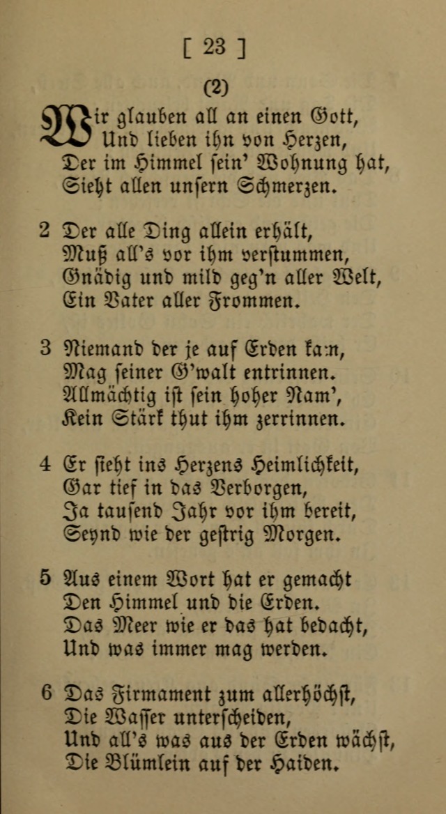 Eine unparteiische Lieder-Sammlung zum Gebrauch beim Oeffentlichen Gottesdienst und Häuslichen Erbauung page 23