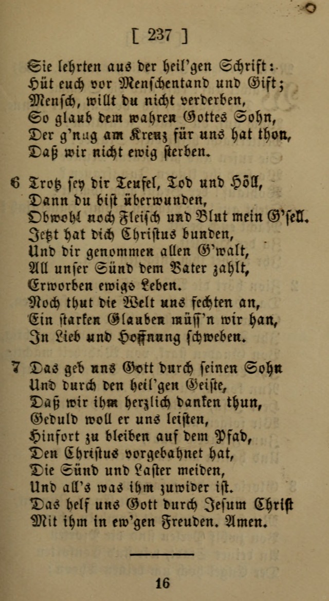 Eine unparteiische Lieder-Sammlung zum Gebrauch beim Oeffentlichen Gottesdienst und Häuslichen Erbauung page 237