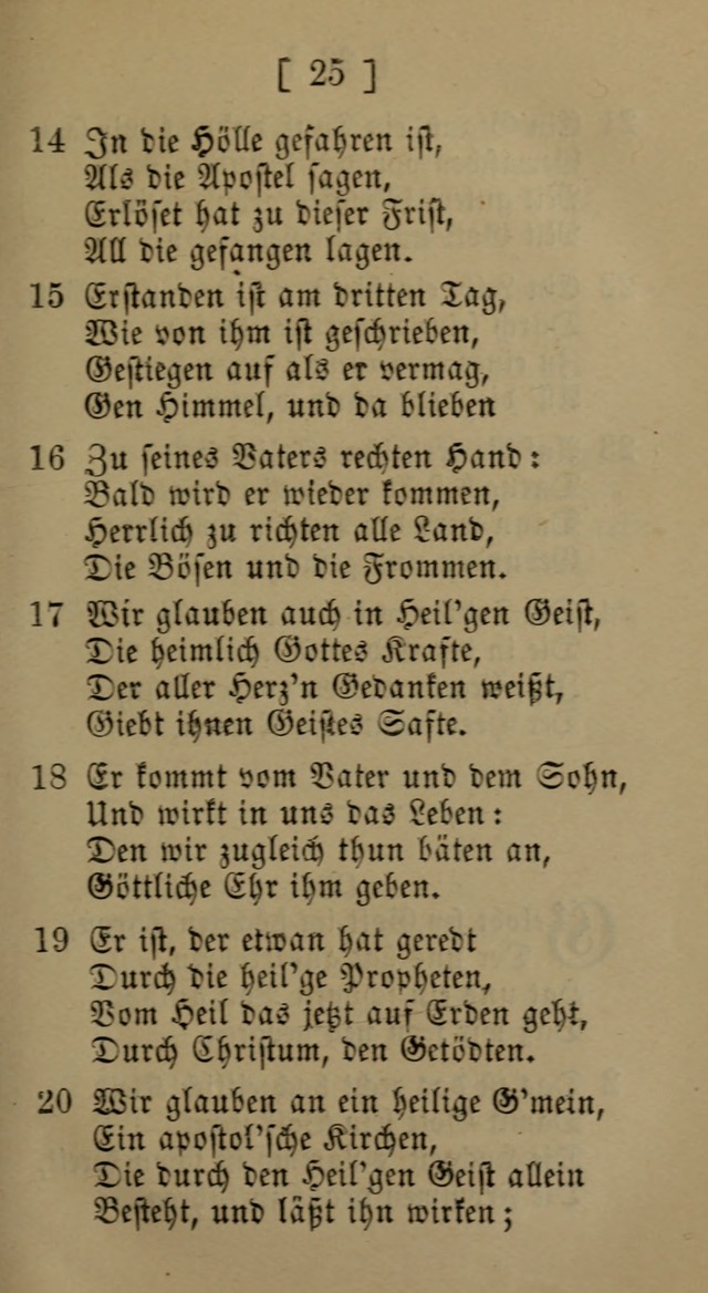 Eine unparteiische Lieder-Sammlung zum Gebrauch beim Oeffentlichen Gottesdienst und Häuslichen Erbauung page 25