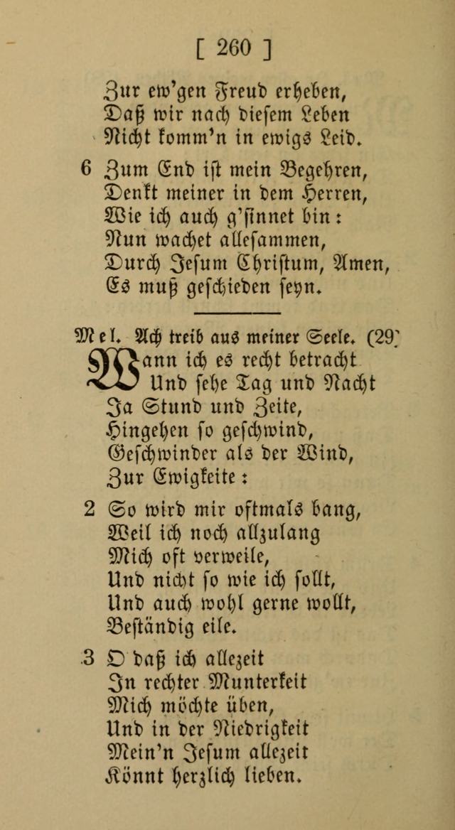 Eine unparteiische Lieder-Sammlung zum Gebrauch beim Oeffentlichen Gottesdienst und Häuslichen Erbauung page 260