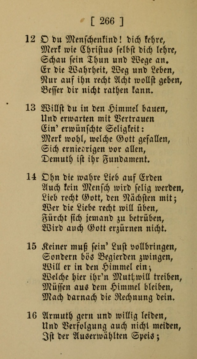 Eine unparteiische Lieder-Sammlung zum Gebrauch beim Oeffentlichen Gottesdienst und Häuslichen Erbauung page 266