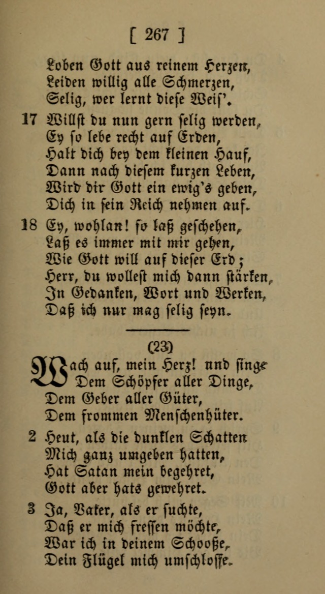 Eine unparteiische Lieder-Sammlung zum Gebrauch beim Oeffentlichen Gottesdienst und Häuslichen Erbauung page 267