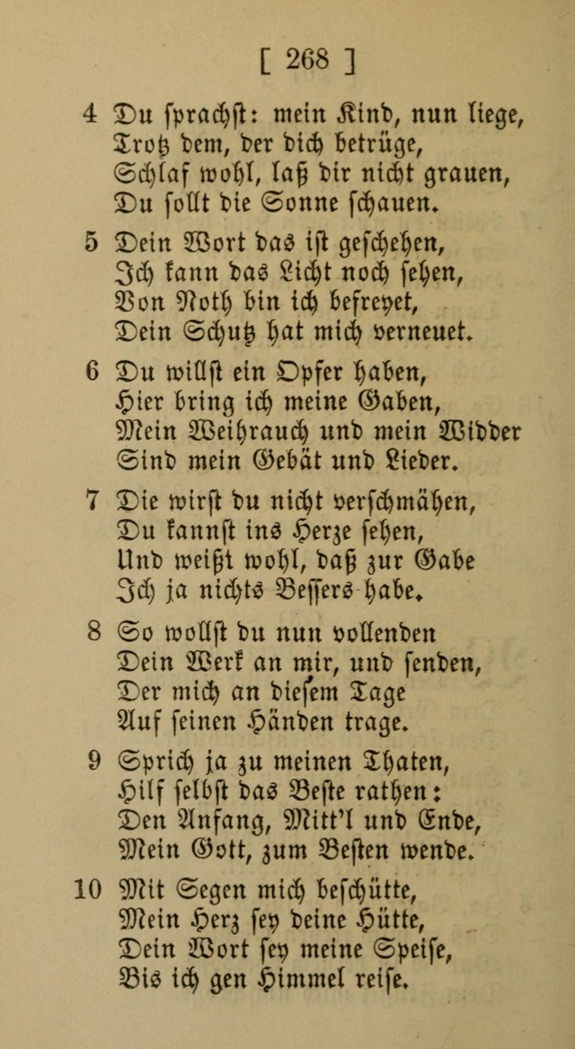 Eine unparteiische Lieder-Sammlung zum Gebrauch beim Oeffentlichen Gottesdienst und Häuslichen Erbauung page 268