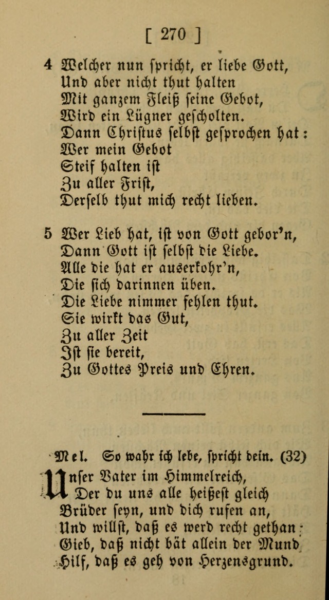 Eine unparteiische Lieder-Sammlung zum Gebrauch beim Oeffentlichen Gottesdienst und Häuslichen Erbauung page 270