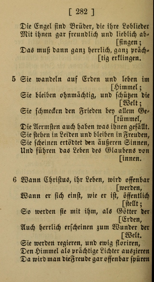 Eine unparteiische Lieder-Sammlung zum Gebrauch beim Oeffentlichen Gottesdienst und Häuslichen Erbauung page 282