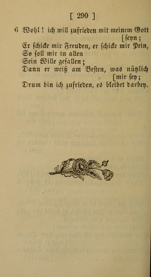 Eine unparteiische Lieder-Sammlung zum Gebrauch beim Oeffentlichen Gottesdienst und Häuslichen Erbauung page 290