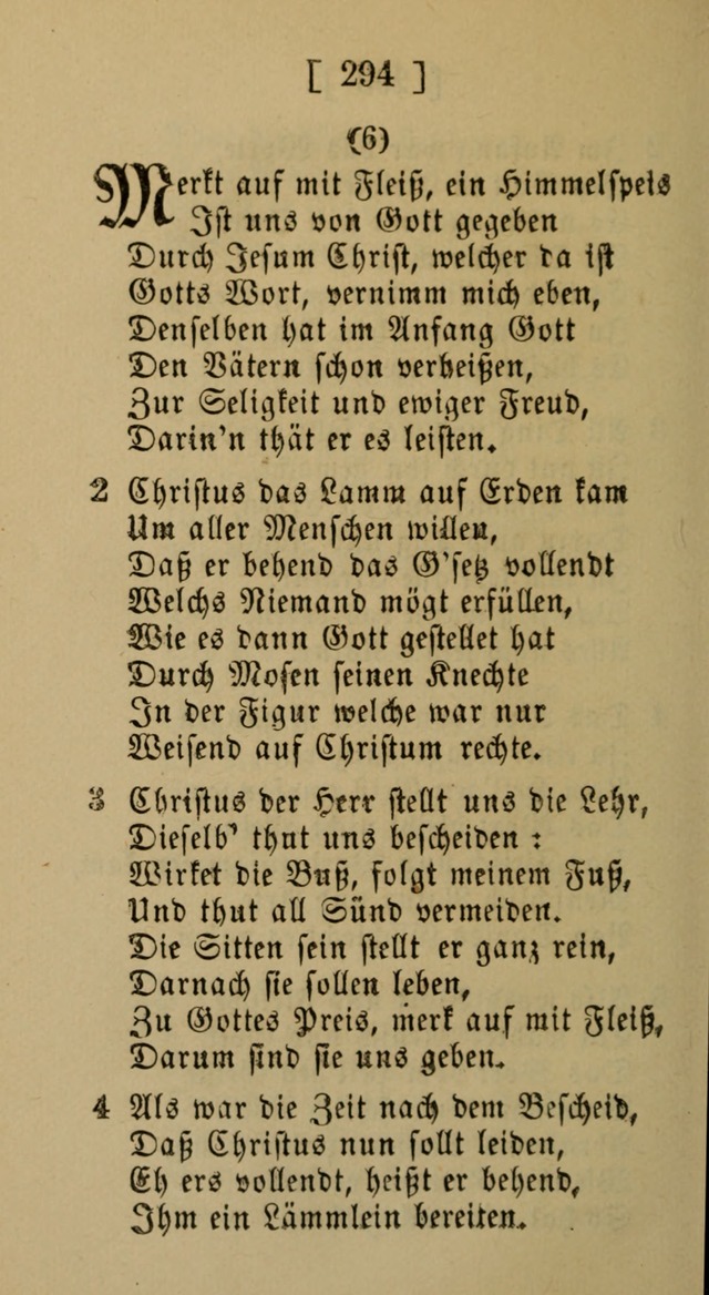 Eine unparteiische Lieder-Sammlung zum Gebrauch beim Oeffentlichen Gottesdienst und Häuslichen Erbauung page 294