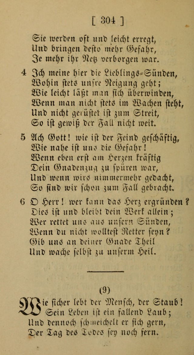 Eine unparteiische Lieder-Sammlung zum Gebrauch beim Oeffentlichen Gottesdienst und Häuslichen Erbauung page 304