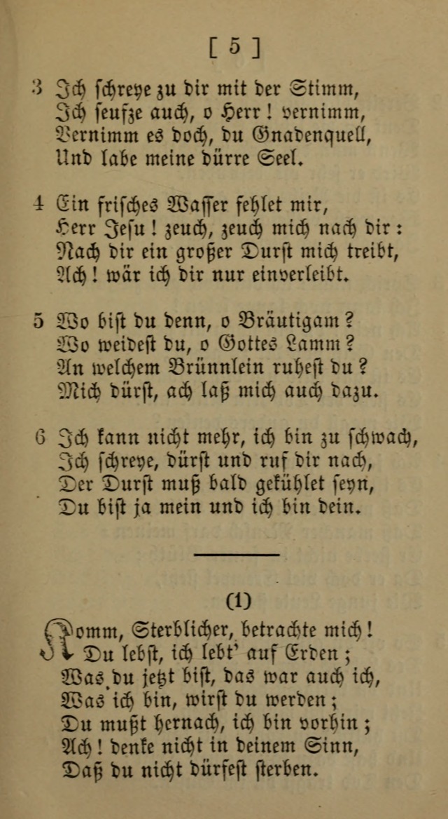 Eine unparteiische Lieder-Sammlung zum Gebrauch beim Oeffentlichen Gottesdienst und Häuslichen Erbauung page 5