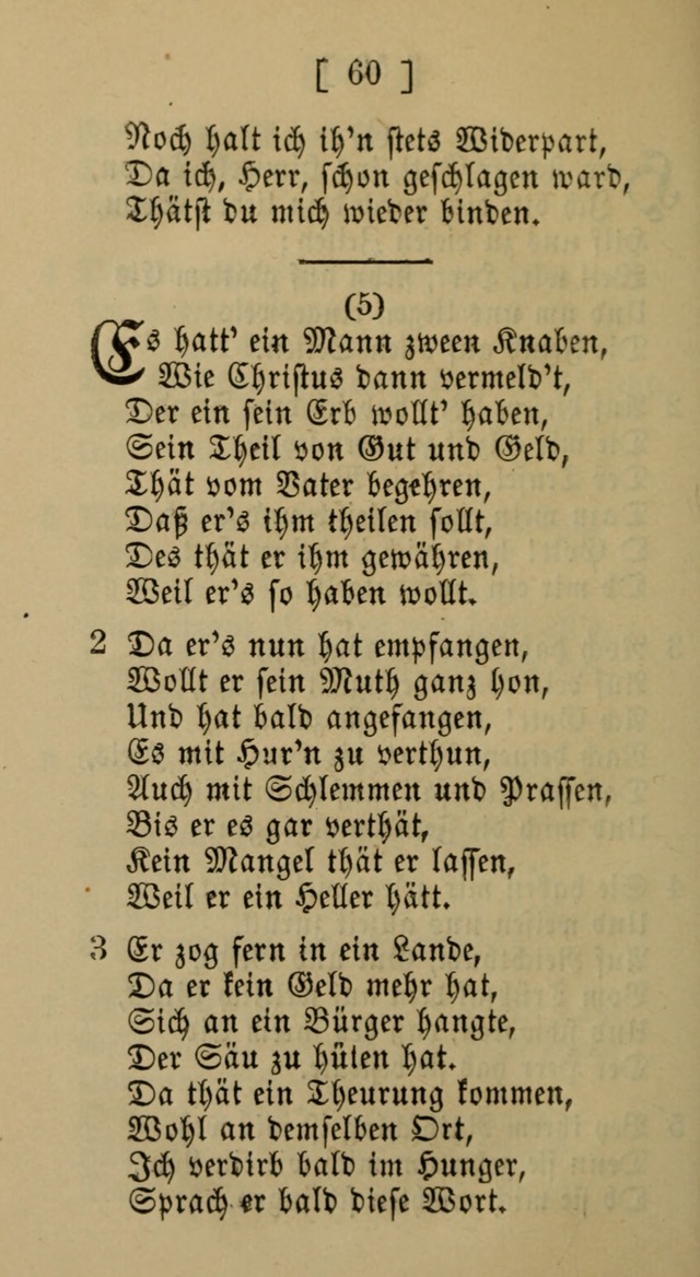 Eine unparteiische Lieder-Sammlung zum Gebrauch beim Oeffentlichen Gottesdienst und Häuslichen Erbauung page 60