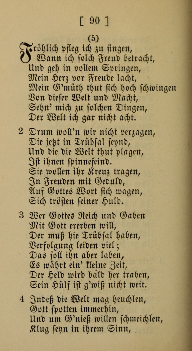 Eine unparteiische Lieder-Sammlung zum Gebrauch beim Oeffentlichen Gottesdienst und Häuslichen Erbauung page 90