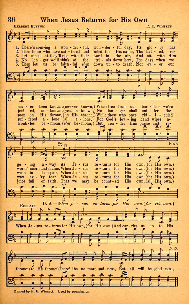 Evangel Songs page 39