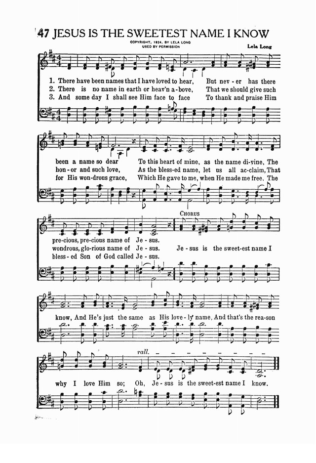 Favorites Number 2: A Collection of Gospel Songs page 47