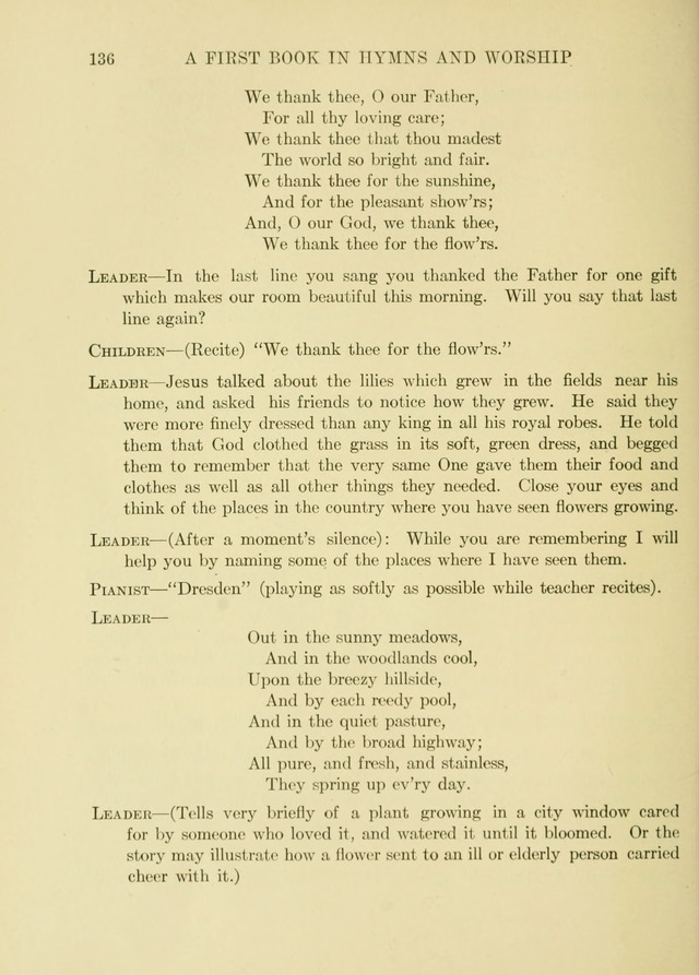 A First Book in Hymns and Worship page 136