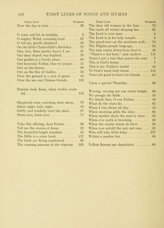 A First Book in Hymns and Worship page 150