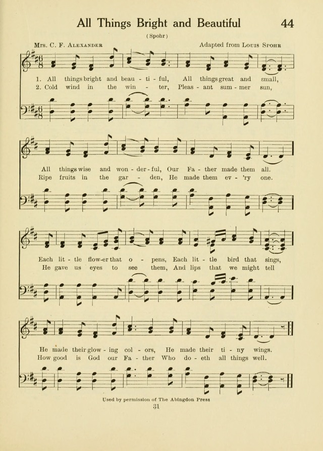 A First Book in Hymns and Worship page 31