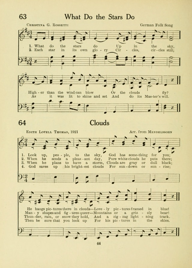 A First Book in Hymns and Worship page 44