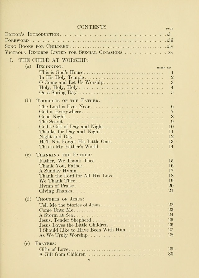 A First Book in Hymns and Worship page xiii