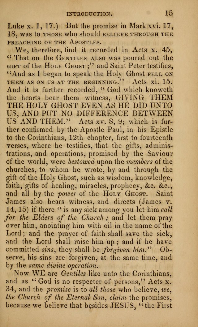 The Faith and Doctrines of the Church of the Eternal Son: intended as a church book for the church of the Eternal Sons generally... to which is added a number of select hymns adapted to the worship... page 15