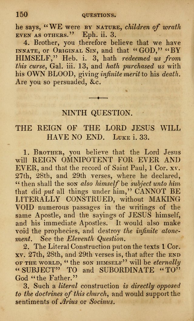 The Faith and Doctrines of the Church of the Eternal Son: intended as a church book for the church of the Eternal Sons generally... to which is added a number of select hymns adapted to the worship... page 150