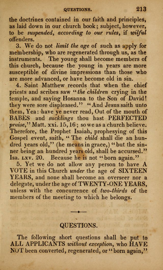 The Faith and Doctrines of the Church of the Eternal Son: intended as a church book for the church of the Eternal Sons generally... to which is added a number of select hymns adapted to the worship... page 213