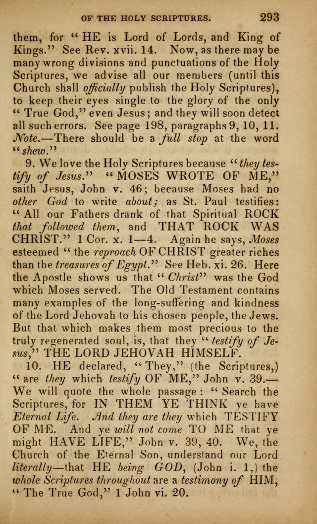 The Faith and Doctrines of the Church of the Eternal Son: intended as a church book for the church of the Eternal Sons generally... to which is added a number of select hymns adapted to the worship... page 293