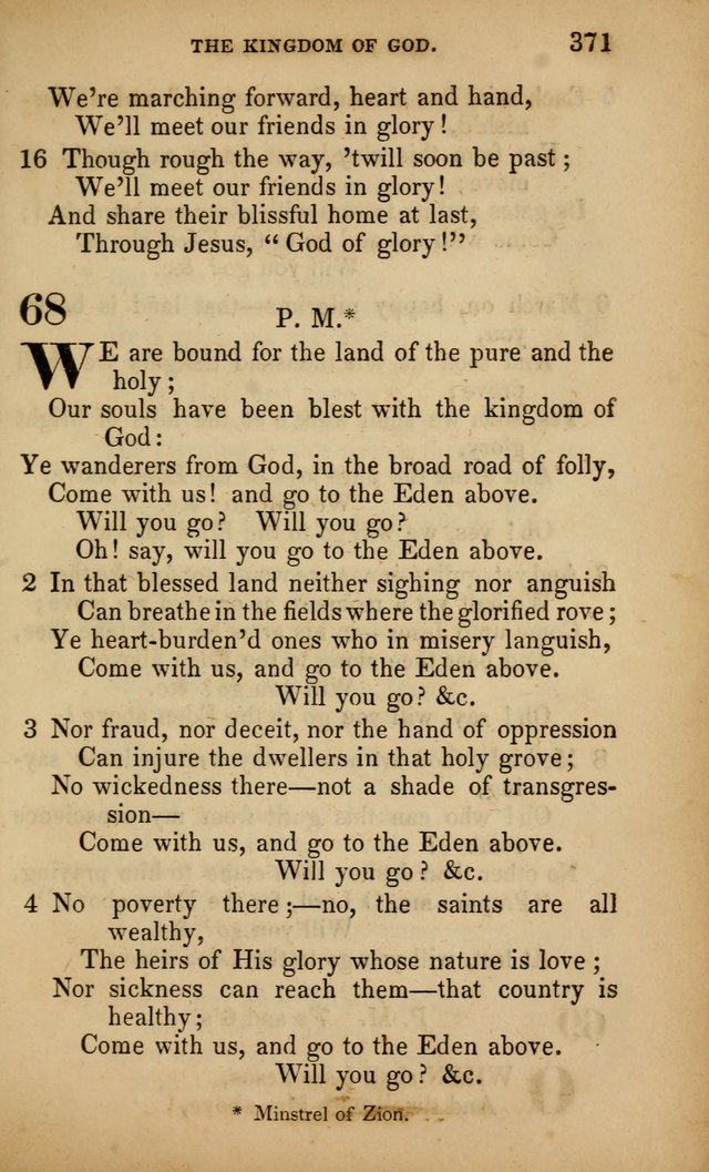 The Faith and Doctrines of the Church of the Eternal Son: intended as a church book for the church of the Eternal Sons generally... to which is added a number of select hymns adapted to the worship... page 371