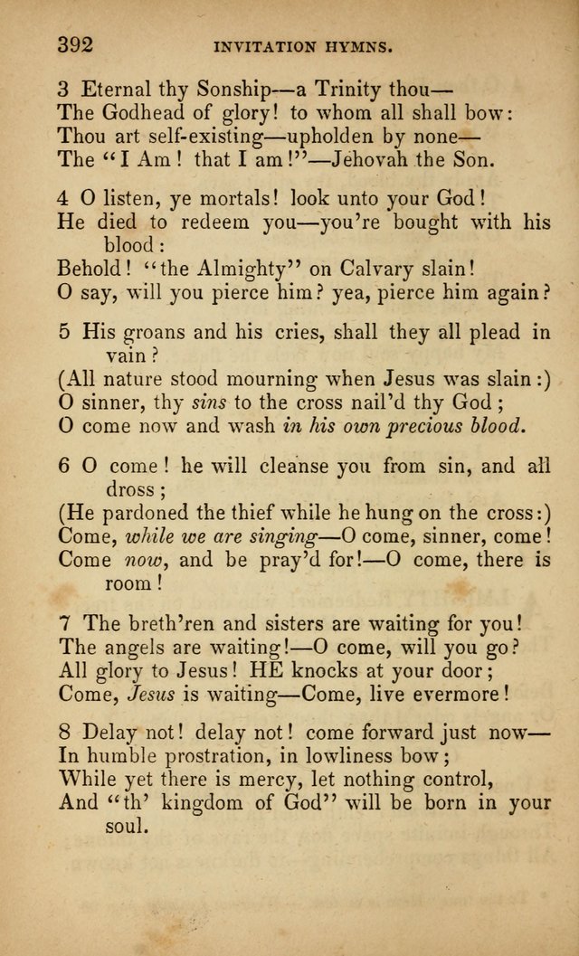 The Faith and Doctrines of the Church of the Eternal Son: intended as a church book for the church of the Eternal Sons generally... to which is added a number of select hymns adapted to the worship... page 392