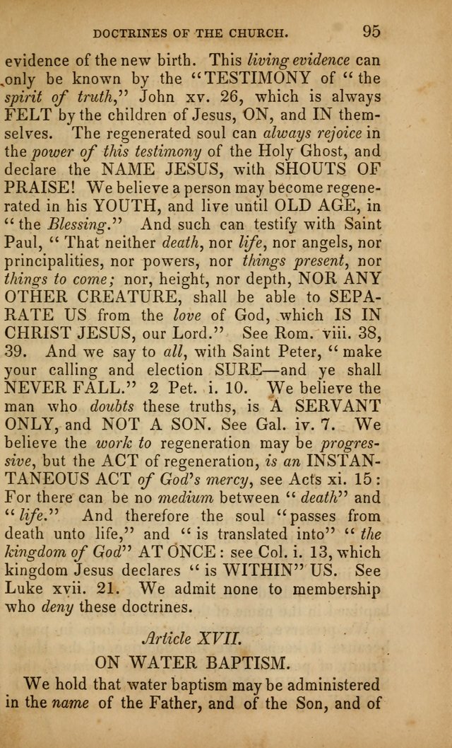 The Faith and Doctrines of the Church of the Eternal Son: intended as a church book for the church of the Eternal Sons generally... to which is added a number of select hymns adapted to the worship... page 95