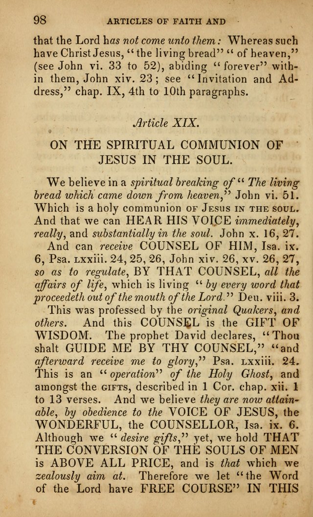 The Faith and Doctrines of the Church of the Eternal Son: intended as a church book for the church of the Eternal Sons generally... to which is added a number of select hymns adapted to the worship... page 98