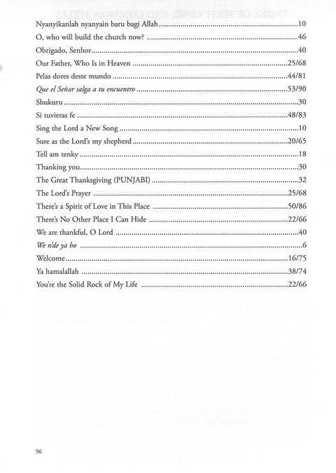 For Everyone Born: global songs for an emerging church page 95