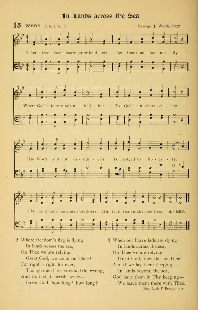 For God and Country: Hymns for use in War Time page 14