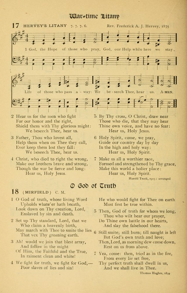 For God and Country: Hymns for use in War Time page 16