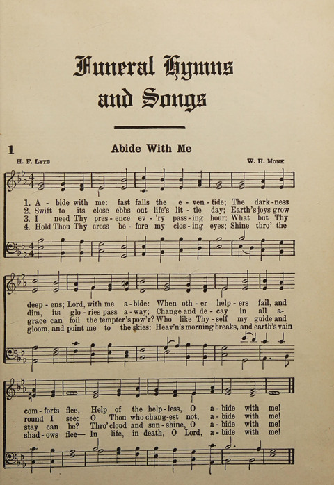 Funeral Hymns and Songs page 1